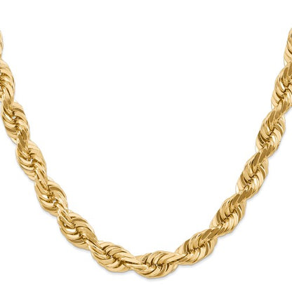 14k solid yellow gold 10mm diamond cut rope bracelet anklet choker necklace pendant chain