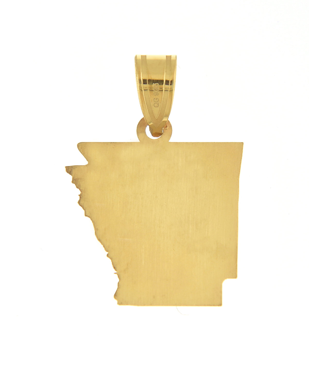 14k gold or sterling silver arkansas ar state pendant charm personalized monogram