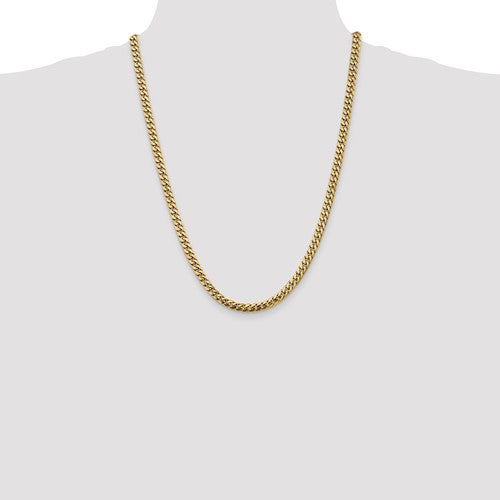 14k yellow gold 5mm miami cuban link bracelet anklet choker necklace pendant chain