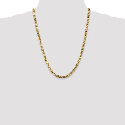 14k yellow gold 5mm miami cuban link bracelet anklet choker necklace pendant chain
