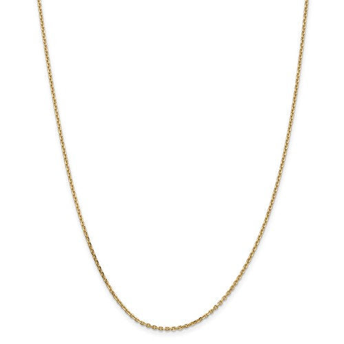 14k yellow gold 1.65mm diamond cut cable bracelet anklet choker necklace pendant chain
