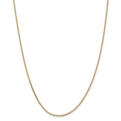 14k yellow gold 1.65mm diamond cut cable bracelet anklet choker necklace pendant chain