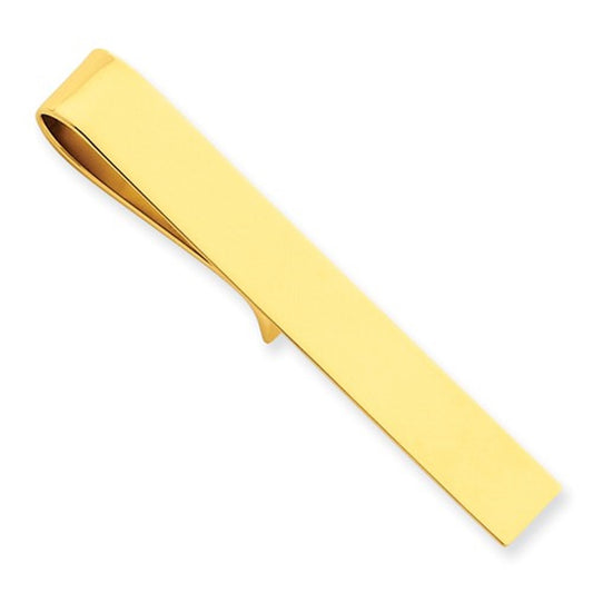 14k yellow gold engravable tie bar clip personalized engraved monogram