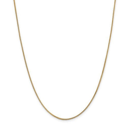 14k yellow gold 0.9mm franco bracelet anklet choker necklace pendant chain