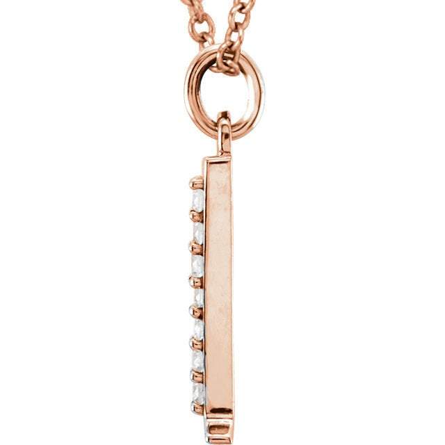 14k yellow rose white gold .04 ctw diamond tiny petite lowercase letter l initial alphabet pendant charm necklace