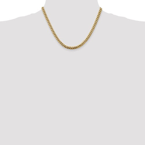 14k yellow gold 5mm miami cuban link bracelet anklet choker necklace pendant chain