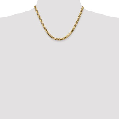 14k yellow gold 5mm miami cuban link bracelet anklet choker necklace pendant chain