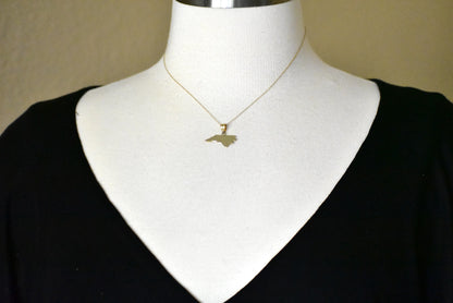 14k gold or sterling silver north carolina nc state map pendant charm personalized monogram