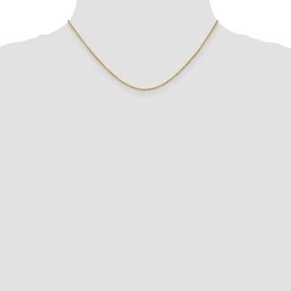 14k yellow gold 1.4mm round open link cable bracelet anklet choker necklace pendant chain