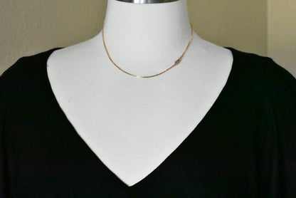 14k rose gold 1.3mm box link bracelet anklet choker necklace pendant chain