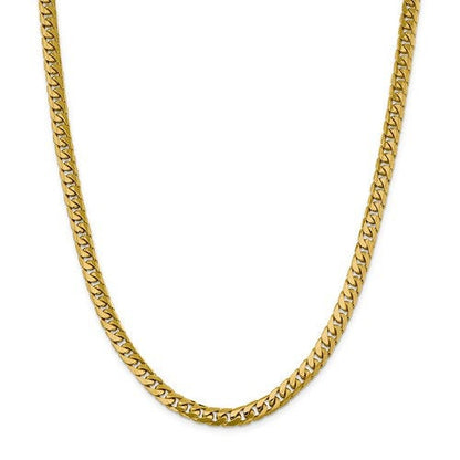 14k yellow gold 6.25mm miami cuban link bracelet anklet choker necklace pendant chain