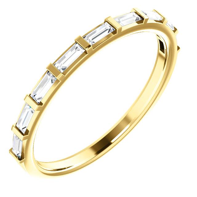 platinum 14k yellow white rose gold 1/4 ctw diamond baguette wedding anniversary band ring
