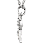 Load image into Gallery viewer, 14K Yellow Rose White Gold .03 CTW Diamond Tiny Petite Lowercase Letter X Initial Alphabet Pendant Charm Necklace
