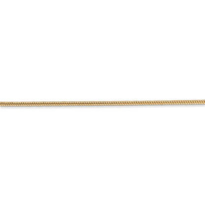 14k yellow gold 1.40mm classic round snake bracelet anklet necklace pendant chain