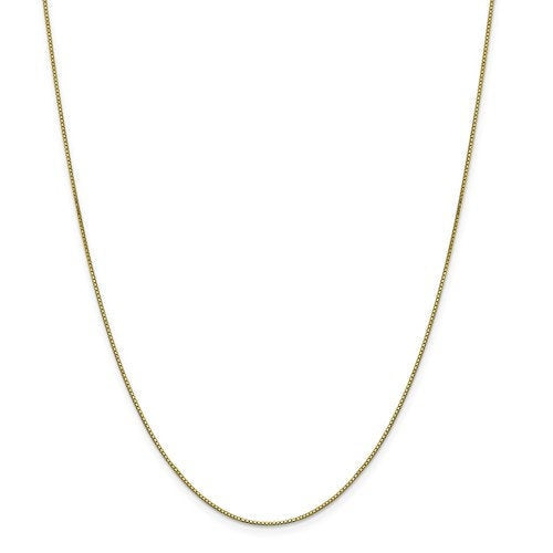 10k yellow gold 0.90mm box bracelet anklet choker necklace pendant chain