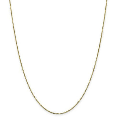10k yellow gold 0.90mm box bracelet anklet choker necklace pendant chain