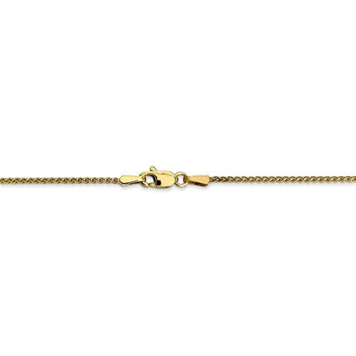 10k yellow gold 1.25mm spiga bracelet anklet choker necklace pendant chain lobster clasp