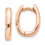 Load image into Gallery viewer, 14k Rose Gold Classic Huggie Hinged Hoop Earrings 13mm x 10mm x 3mm
