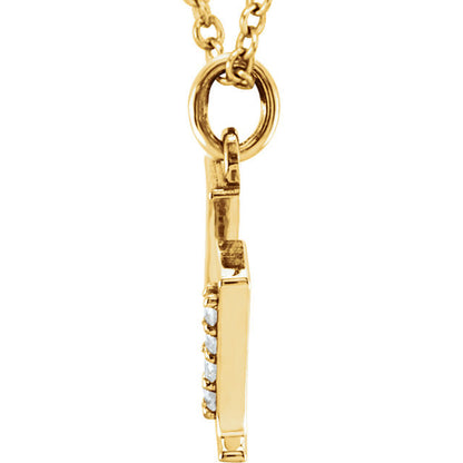 14k yellow rose white gold .025 ctw diamond tiny petite lowercase letter u initial alphabet pendant charm necklace