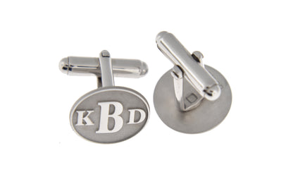 14k yellow gold 14k white gold sterling silver round cufflinks cuff links personalized monogram