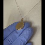 Load and play video in Gallery viewer, 14k Yellow Gold 19 mm Round Locket Pendant Charm Engraved Personalized Monogram
