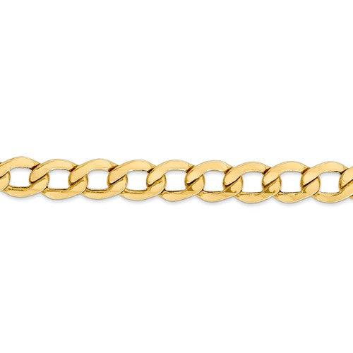 14k yellow gold 8mm curb link bracelet anklet choker necklace pendant chain