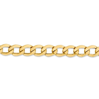 14k yellow gold 8mm curb link bracelet anklet choker necklace pendant chain