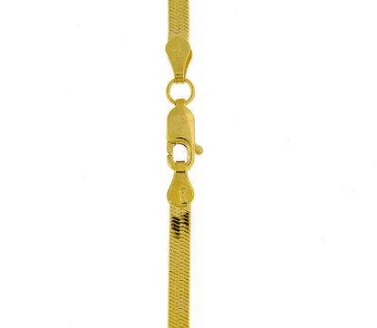 14k yellow gold 3mm silky herringbone bracelet anklet choker necklace pendant chain