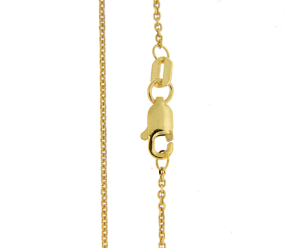 14k yellow gold 0.95mm diamond cut cable layering bracelet anklet choker necklace pendant chain