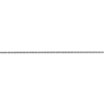 14k white gold 0.5mm thin cable rope necklace choker pendant chain