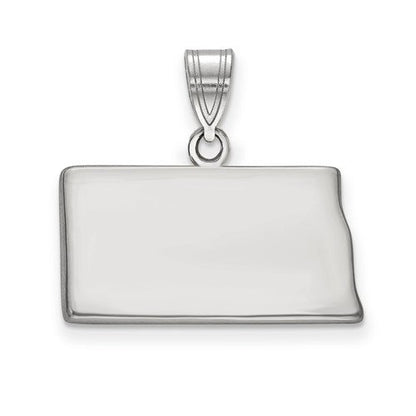 14k gold or sterling silver north dakota nd state map pendant charm personalized monogram
