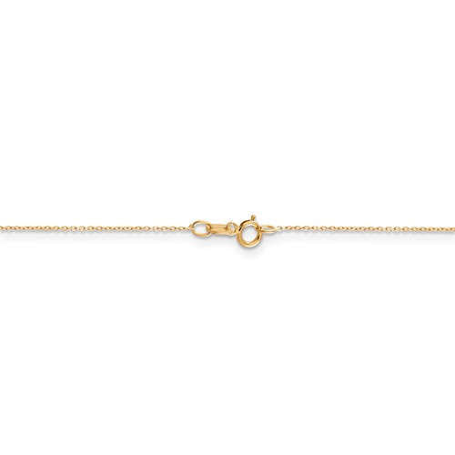 14k yellow gold 0.80mm diamond cut cable layering bracelet anklet choker necklace pendant chain