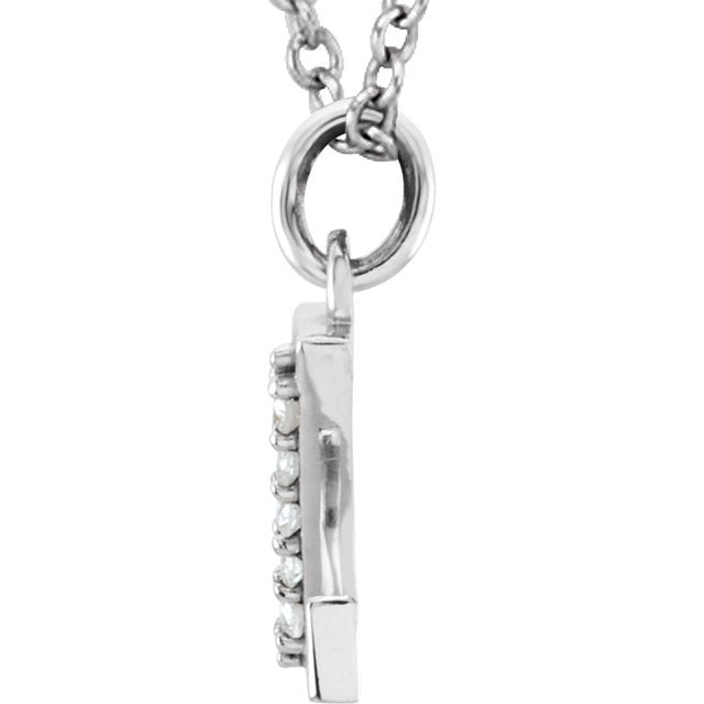14k yellow rose white gold .025 ctw diamond tiny petite lowercase letter z initial alphabet pendant charm necklace