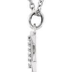 Load image into Gallery viewer, 14K Yellow Rose White Gold .025 CTW Diamond Tiny Petite Lowercase Letter Z Initial Alphabet Pendant Charm Necklace
