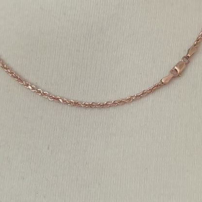14k Rose Gold 2.5mm Diamond Cut Rope Bracelet Anklet Necklace Pendant Choker Chain