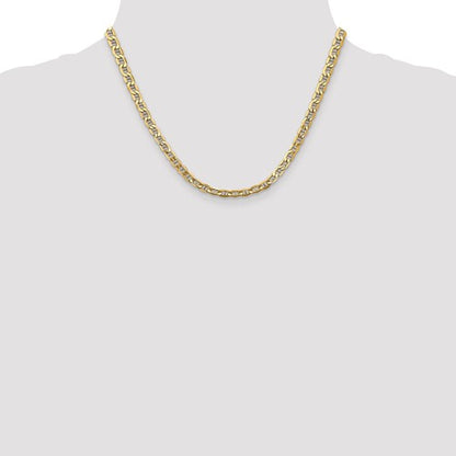 14k yellow gold 4.75mm anchor bracelet anklet choker necklace pendant chain