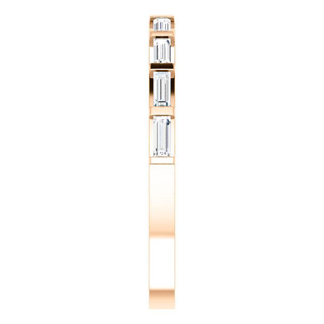 platinum 14k yellow white rose gold 1/4 ctw diamond baguette wedding anniversary band ring