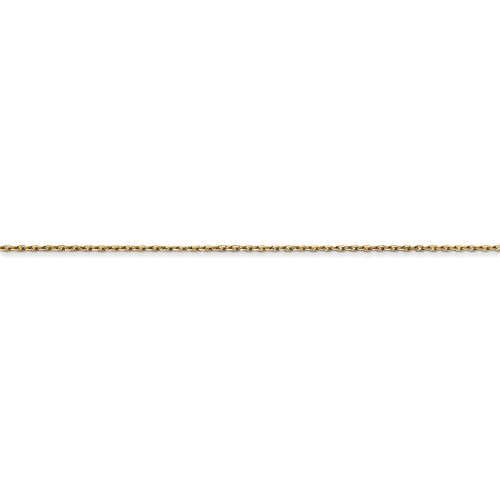 14k yellow gold 0.80mm diamond cut cable bracelet anklet choker necklace chain lobster clasp