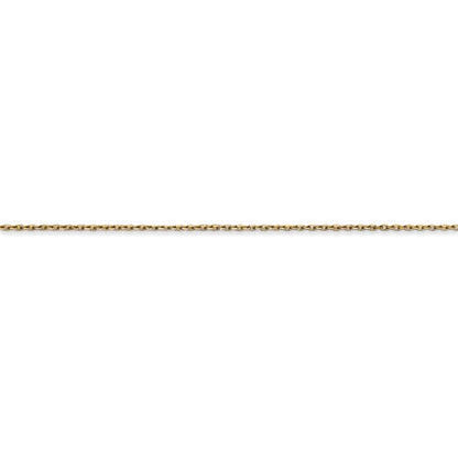 14k yellow gold 0.80mm diamond cut cable bracelet anklet choker necklace chain lobster clasp