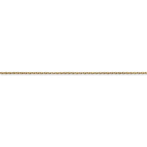 14K Yellow Gold 0.80mm Diamond Cut Cable Bracelet Anklet Choker Necklace Chain Lobster Clasp