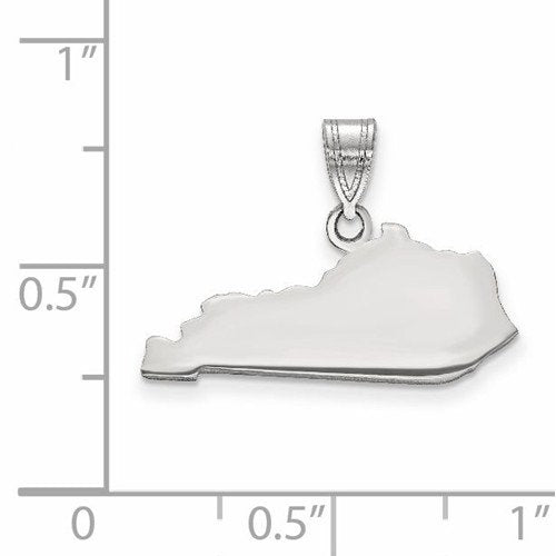 14k gold or sterling silver kentucky ky state map pendant charm personalized monogram