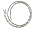 Φόρτωση εικόνας στο εργαλείο προβολής Συλλογής, Sterling Silver 6mm Reversible Round to Flat Omega Cubetto Choker Necklace Pendant Chain
