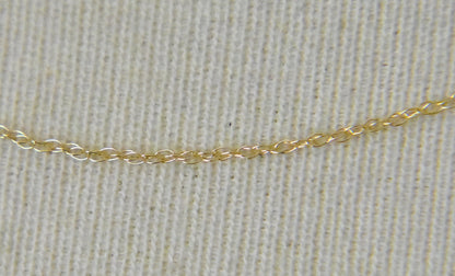14k yellow gold 0.5mm thin cable rope necklace choker pendant chain