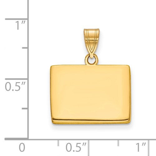 14k gold or sterling silver wyoming wy state map pendant charm personalized monogram