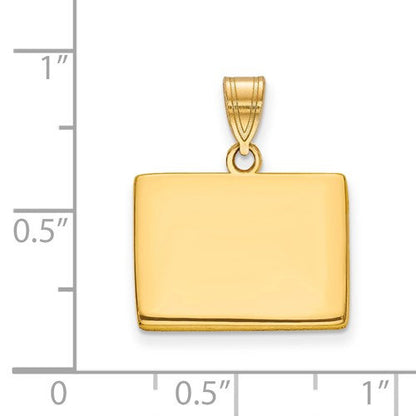 14k gold or sterling silver wyoming wy state map pendant charm personalized monogram