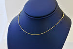 Загрузить изображение в средство просмотра галереи, 14K Yellow Gold 1mm Box Bracelet Anklet Choker Necklace Pendant Chain
