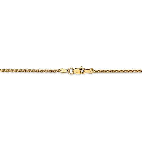 14k yellow gold 1.75mm parisian wheat bracelet anklet choker necklace pendant chain