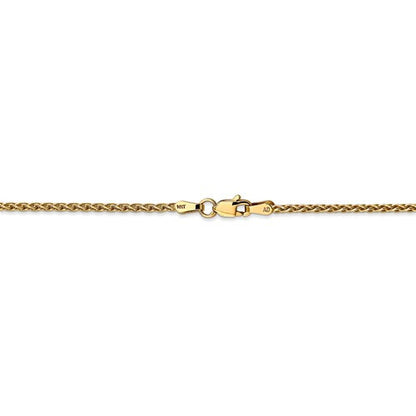 14k yellow gold 1.75mm parisian wheat bracelet anklet choker necklace pendant chain