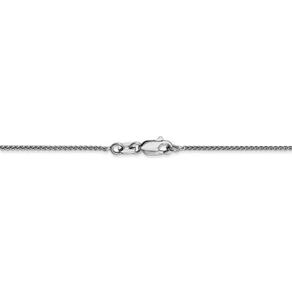 14k white gold 1mm spiga wheat bracelet anklet choker necklace pendant chain