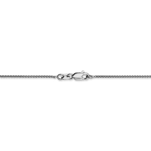 14k white gold 1mm spiga wheat bracelet anklet choker necklace pendant chain